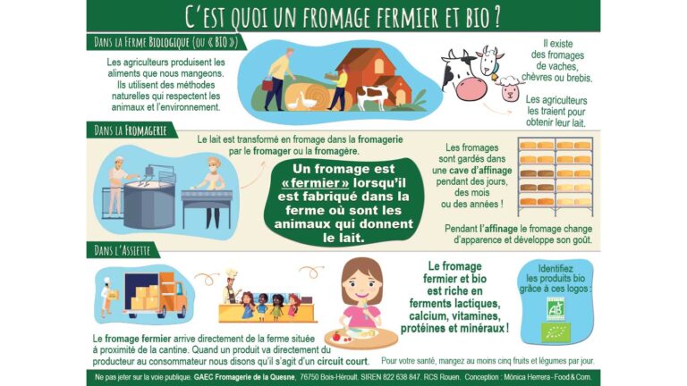 Affiche informatif gratuit : "C'est quoi un fromage fermier et bio ?"